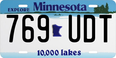 MN license plate 769UDT