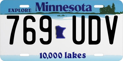 MN license plate 769UDV