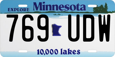 MN license plate 769UDW