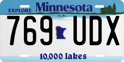 MN license plate 769UDX