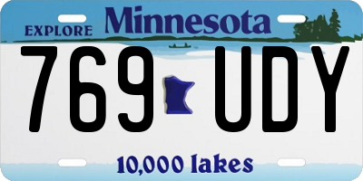 MN license plate 769UDY