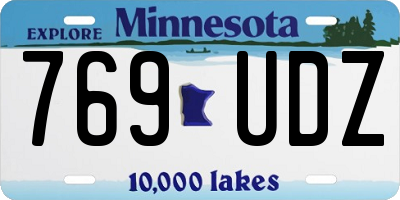 MN license plate 769UDZ