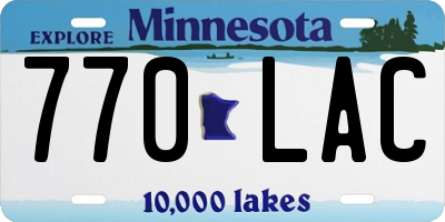 MN license plate 770LAC