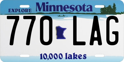 MN license plate 770LAG