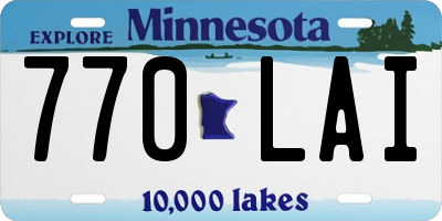 MN license plate 770LAI