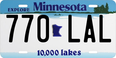 MN license plate 770LAL