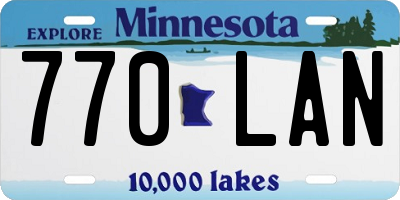 MN license plate 770LAN