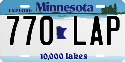 MN license plate 770LAP