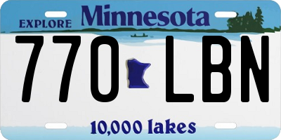 MN license plate 770LBN