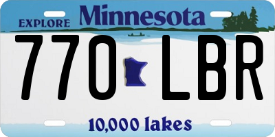 MN license plate 770LBR