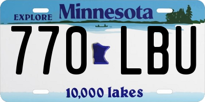 MN license plate 770LBU