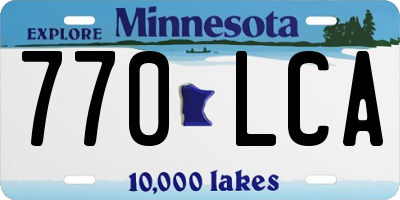 MN license plate 770LCA