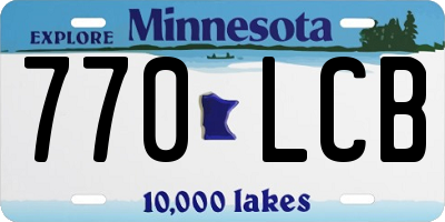 MN license plate 770LCB