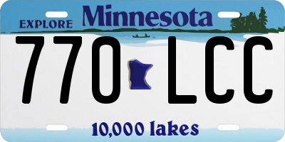 MN license plate 770LCC