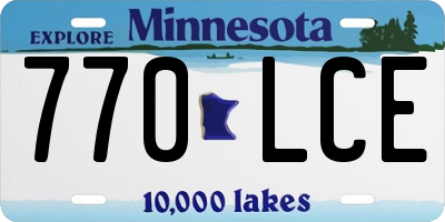 MN license plate 770LCE