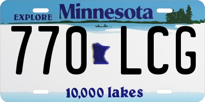 MN license plate 770LCG