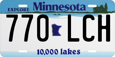 MN license plate 770LCH