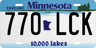 MN license plate 770LCK