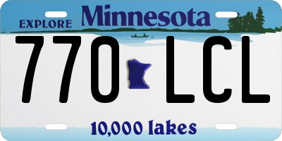 MN license plate 770LCL