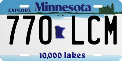 MN license plate 770LCM
