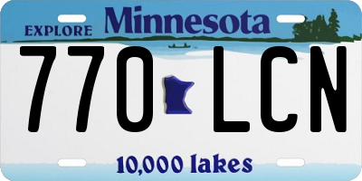 MN license plate 770LCN