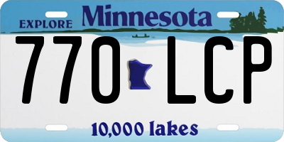 MN license plate 770LCP
