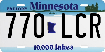 MN license plate 770LCR