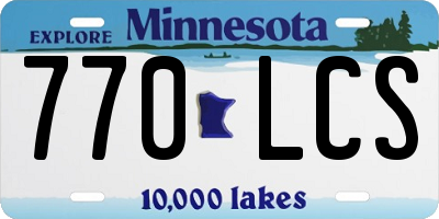MN license plate 770LCS