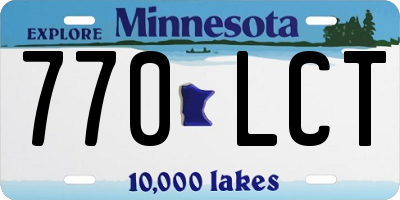 MN license plate 770LCT