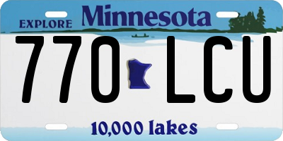 MN license plate 770LCU