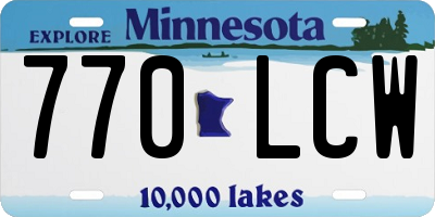 MN license plate 770LCW