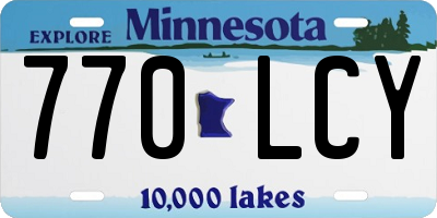 MN license plate 770LCY
