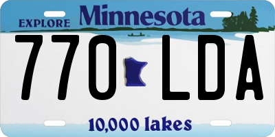 MN license plate 770LDA