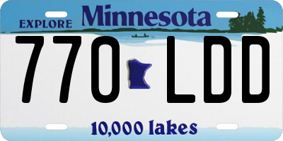 MN license plate 770LDD