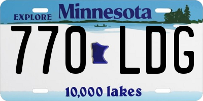 MN license plate 770LDG