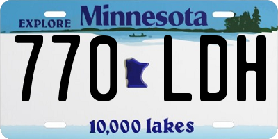 MN license plate 770LDH