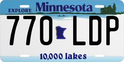 MN license plate 770LDP
