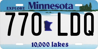 MN license plate 770LDQ