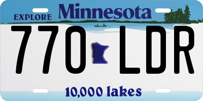 MN license plate 770LDR