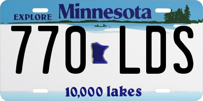 MN license plate 770LDS