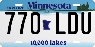 MN license plate 770LDU