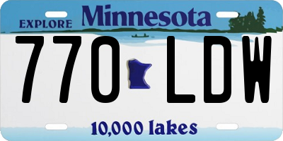 MN license plate 770LDW