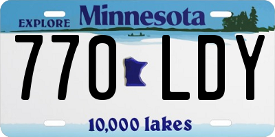 MN license plate 770LDY
