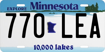 MN license plate 770LEA