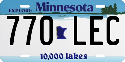 MN license plate 770LEC