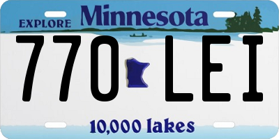 MN license plate 770LEI