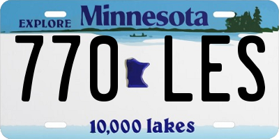 MN license plate 770LES