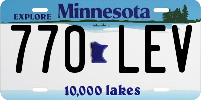 MN license plate 770LEV