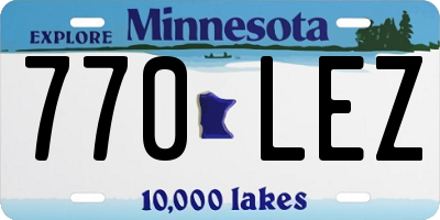 MN license plate 770LEZ