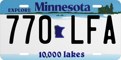 MN license plate 770LFA